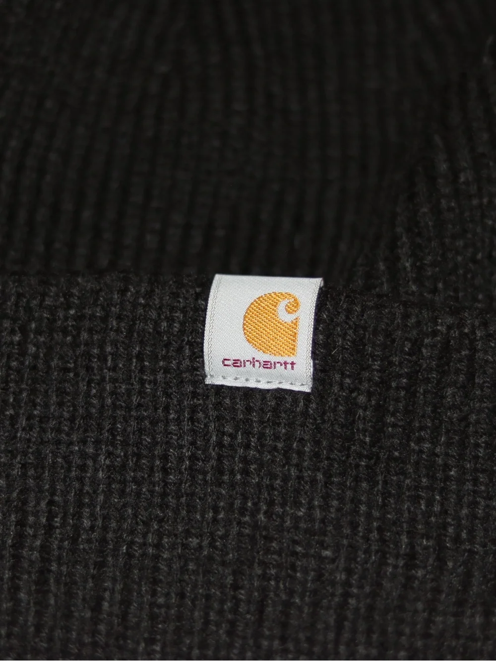 Carhartt Womens Black Pom Knit Cuffed Beanie OS NWT